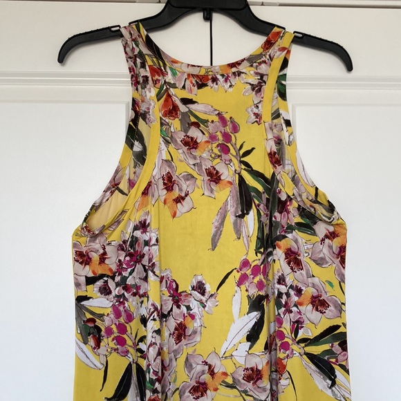 UEC Veronica M. Sleeveless Swing Dress Yellow Floral Dress Large - Picture 9 of 12
